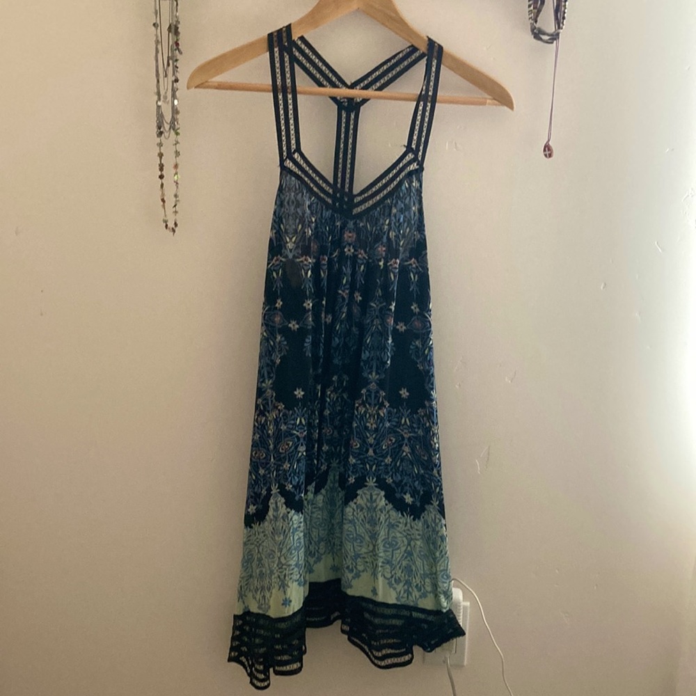Free People Blue Floral Dress